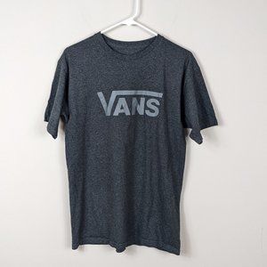 Vans Classic Spellout Logo Gray T Shirt
